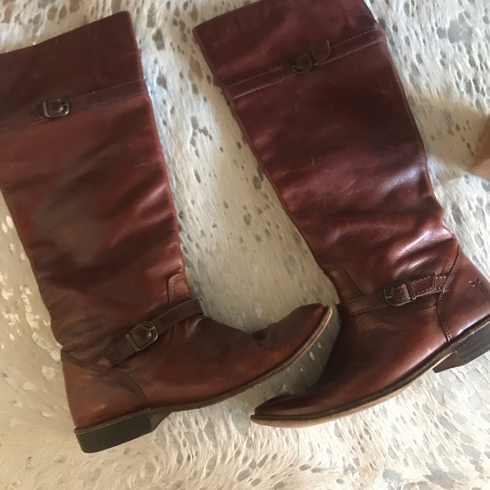 Frye Shirley over the knee boots.
